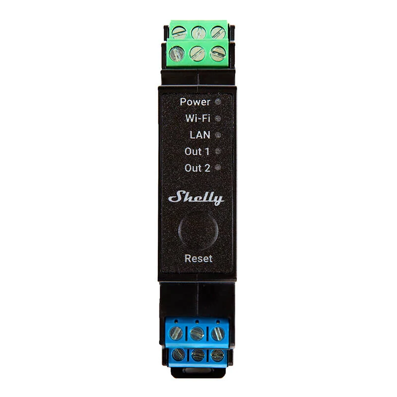 Shelly Pro 2PM — smart 2-channel DIN-rail relay